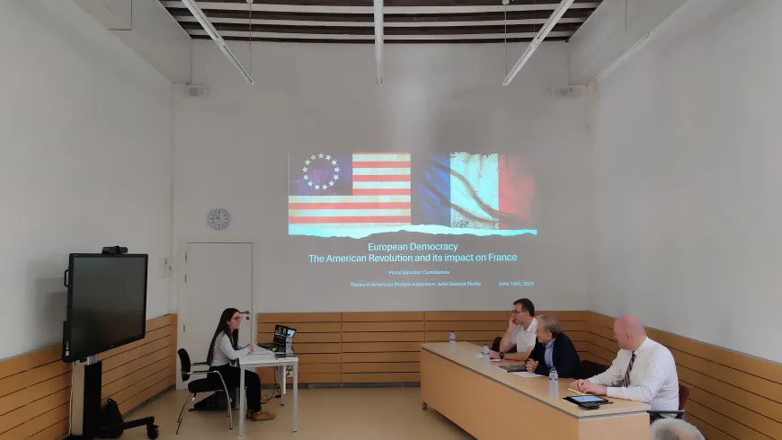 Defensa de tesis de María Sánchez Castellanos &quot;Democracia europea. La Revolución Americana y su impacto en Francia”