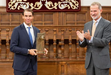Rafael Nadal, V Galardón Camino Real del Instituto Franklin-UAH, anuncia su retirada tras una carrera histórica